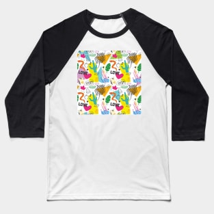 Crazy Cactus Pattern Baseball T-Shirt